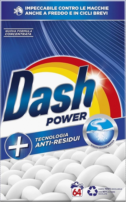dash power dust washmachine 64 measures